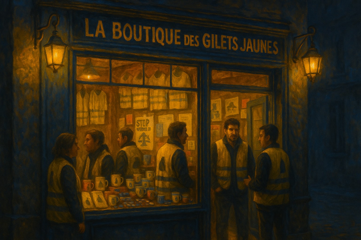 LA boutique du syndicat des Gilets jaunes